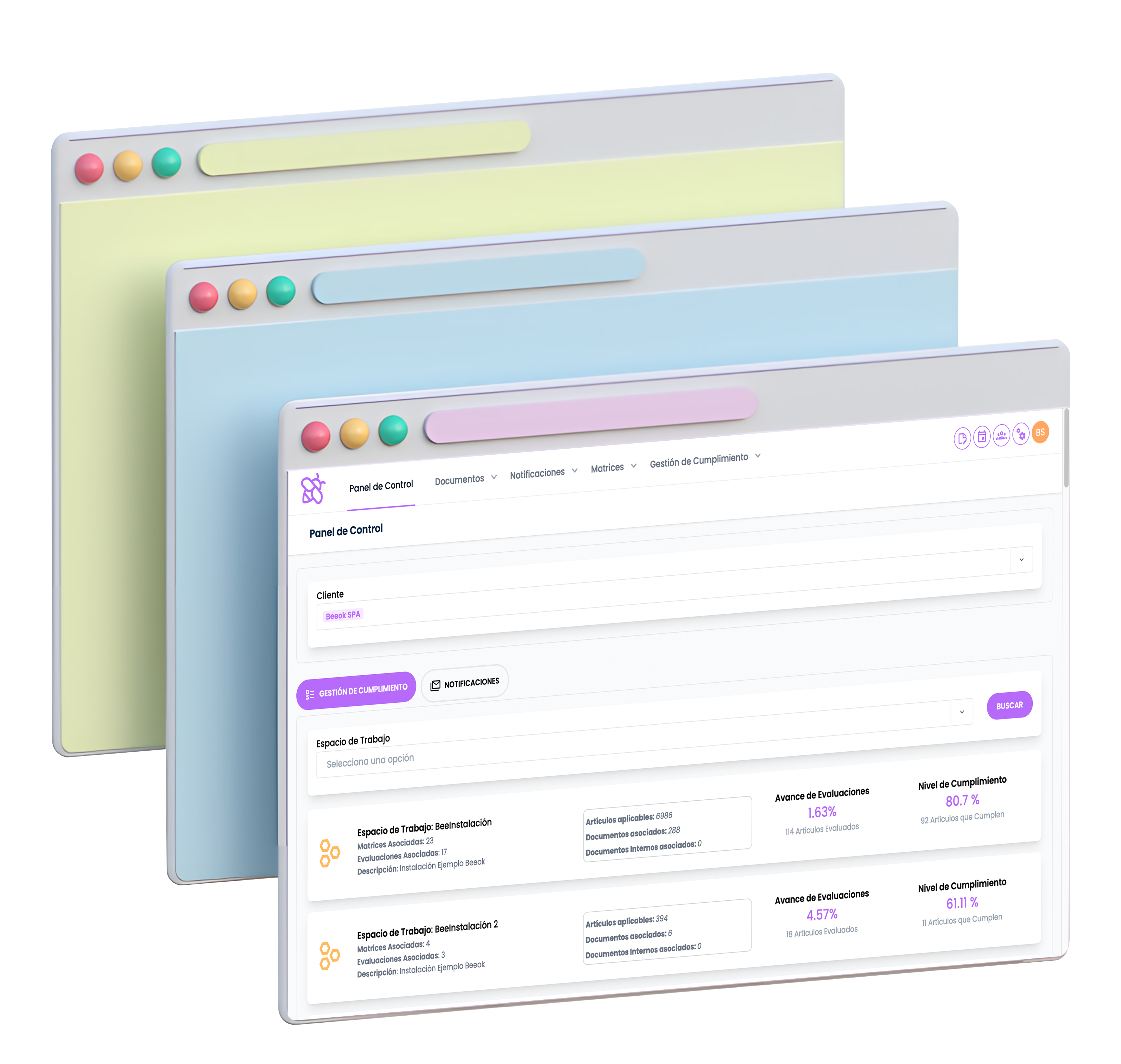 Plataforma Beeok para gestionar matrices y requisitos de cumplimiento